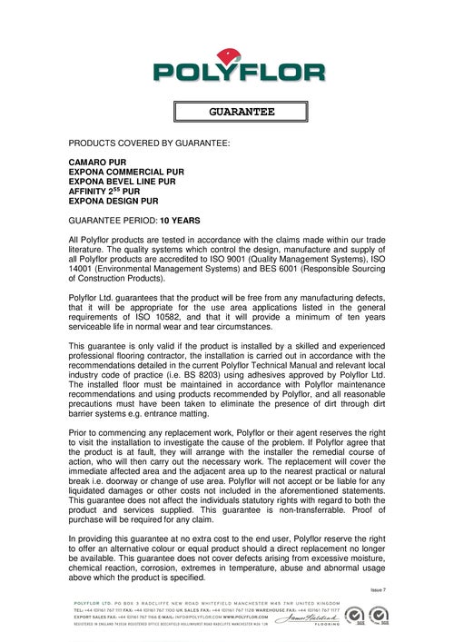 Warranty Sheet Thumbnail